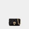 Vanessa Bruno Nano Moon Crossbody -  - Cotton - Black In Black
