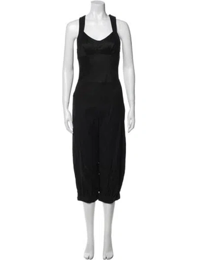 Pre-owned Vanessa Bruno Scoop Neck Jumpsuit In Black