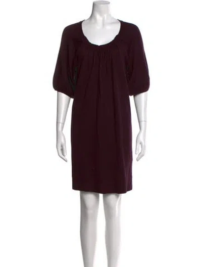 Pre-owned Vanessa Bruno Scoop Neck Knee-length Dress In Purple