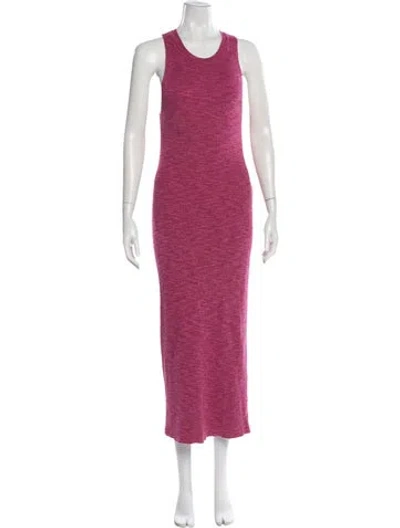 Pre-owned Vanessa Bruno Scoop Neck Long Dress In Pink