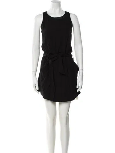 Pre-owned Vanessa Bruno Scoop Neck Mini Dress In Black