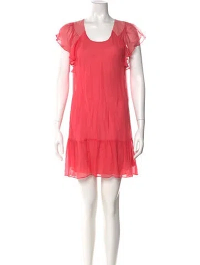 Pre-owned Vanessa Bruno Scoop Neck Mini Dress In Pink