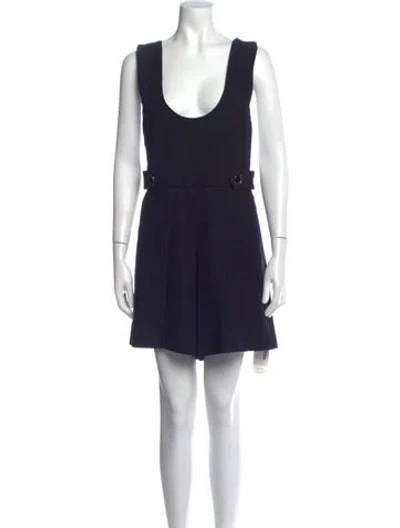 Pre-owned Vanessa Bruno Scoop Neck Romper In Blue