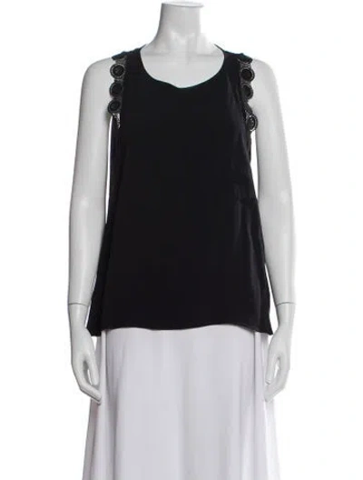 Pre-owned Vanessa Bruno Scoop Neck Sleeveless Top In Black