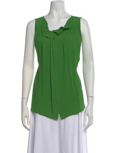 Pre-owned Vanessa Bruno Scoop Neck Sleeveless Top In Green