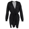 Vanessa Bruno Self-tie Cardigan In Black Wool