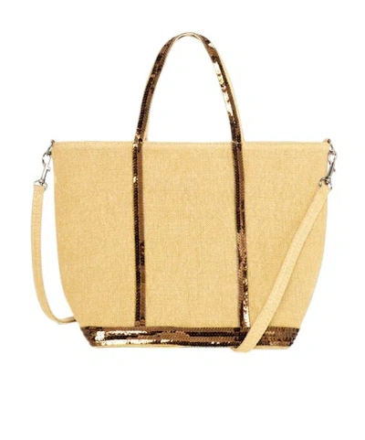 Vanessa Bruno Sequin Detail Shoulder Bag In Nude