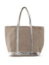 Vanessa Bruno Sequin-embellished Linen Tote Bag In Neutral