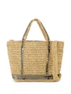 Vanessa Bruno Sequin-embellished Raffia Tote Bag In Neutral