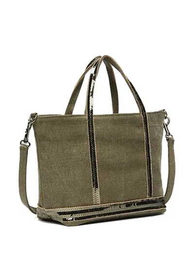 Vanessa Bruno Sequin-trimmed Tote Bag In Green