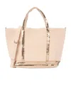 Vanessa Bruno Sequined Shoulder Bag In Nude