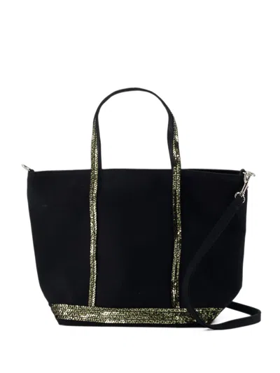 Vanessa Bruno Sequin-embellished Canvas Tote Bag In Black