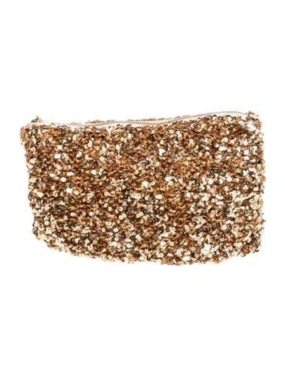 Pre-owned Vanessa Bruno Sequins Clutch In Brown