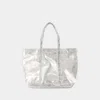 VANESSA BRUNO CABAS L SHOPPER BAG - VANESSA BRUNO - LEATHER - SILVER