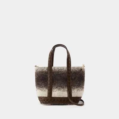 VANESSA BRUNO CABAS S SHOPPER BAG - VANESSA BRUNO - WOOL - BROWN