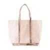 Vanessa Bruno Large Cabas Sequin-trimmed Tote Bag In Pink