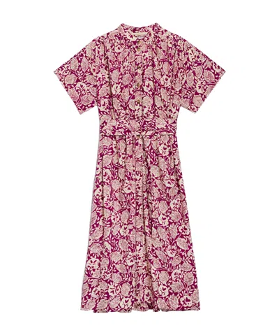 Vanessa Bruno Short Bubble Sleeve Dress In Pink