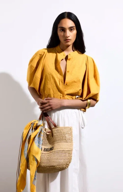 Vanessa Bruno Short-sleeve Round-neck Blouse In Multi