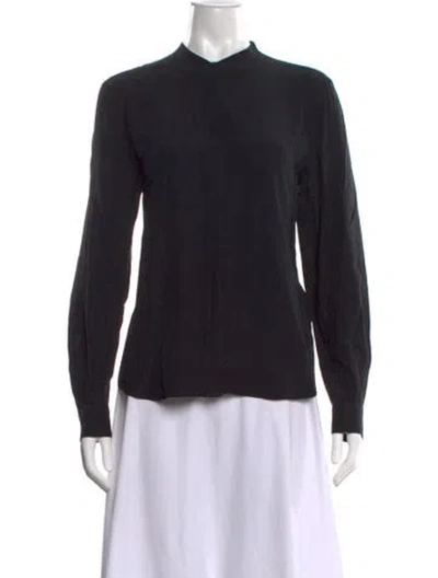 Pre-owned Vanessa Bruno Silk Long Sleeve Blouse In Black