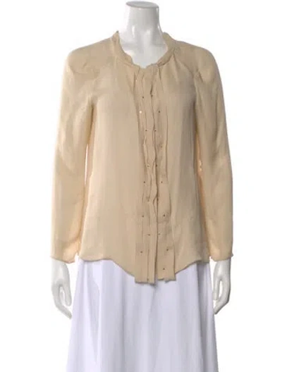 Pre-owned Vanessa Bruno Silk Long Sleeve Blouse In Pink