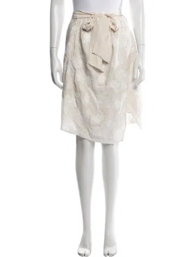 Pre-owned Vanessa Bruno Silk Midi Length Skirt In Neutrals