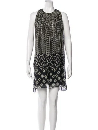 Pre-owned Vanessa Bruno Silk Mini Dress In Black