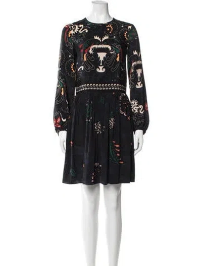 Pre-owned Vanessa Bruno Silk Mini Dress In Black
