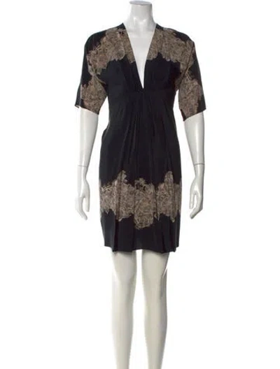 Pre-owned Vanessa Bruno Silk Mini Dress In Black