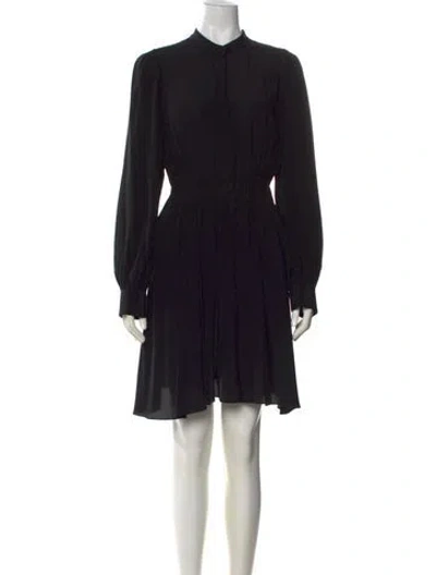 Pre-owned Vanessa Bruno Silk Mini Dress In Black