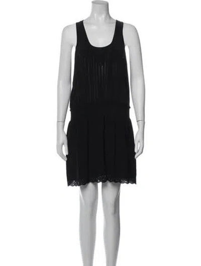 Pre-owned Vanessa Bruno Silk Mini Dress In Black