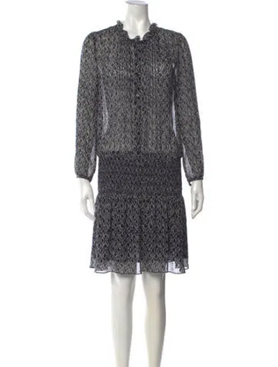 Pre-owned Vanessa Bruno Silk Mini Dress In Black