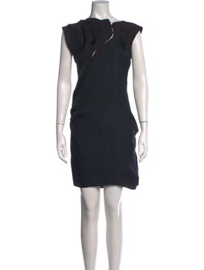 Pre-owned Vanessa Bruno Silk Mini Dress In Black
