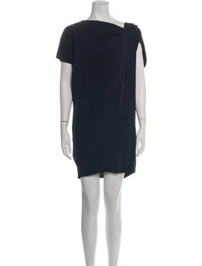 Pre-owned Vanessa Bruno Silk Mini Dress In Blue