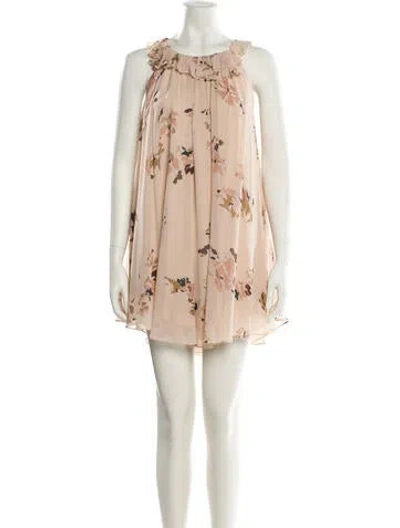 Pre-owned Vanessa Bruno Silk Mini Dress In Multi