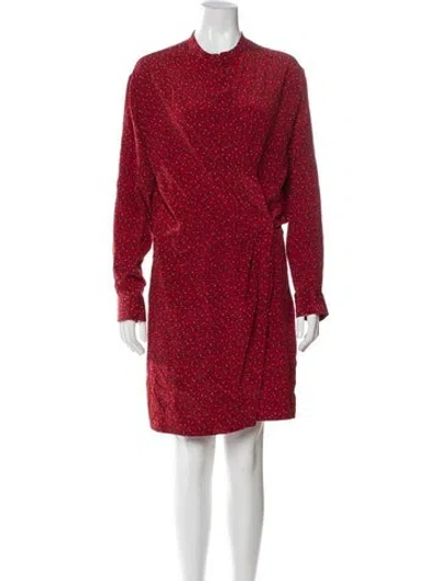 Pre-owned Vanessa Bruno Silk Mini Dress In Red
