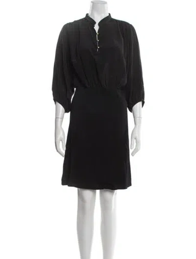 Pre-owned Vanessa Bruno Silk Mini Dress W/ Tags In Black