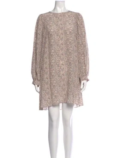 Pre-owned Vanessa Bruno Silk Mini Dress W/ Tags In Neutral