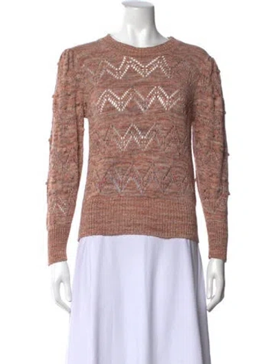 Pre-owned Vanessa Bruno Silk Patterned Top In Orange