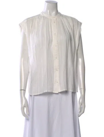 Pre-owned Vanessa Bruno Sleeveless Blouse In White