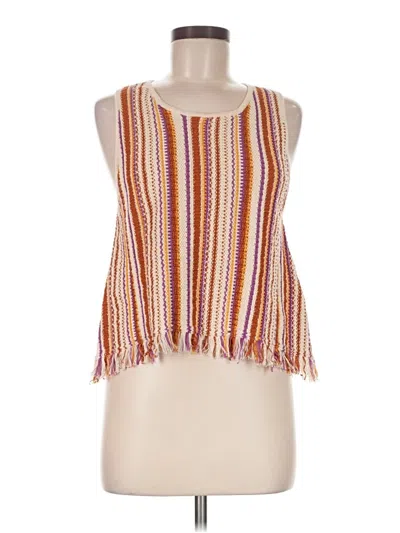 Pre-owned Vanessa Bruno Sleeveless Top Orange Halter Neckline Tops