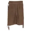 Vanessa Bruno Slit Detail Skirt In Brown Suede