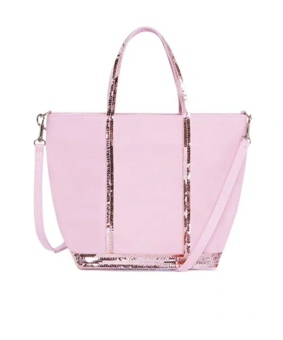 Vanessa Bruno Small Cabas Logo Shoulder Bag In Pink