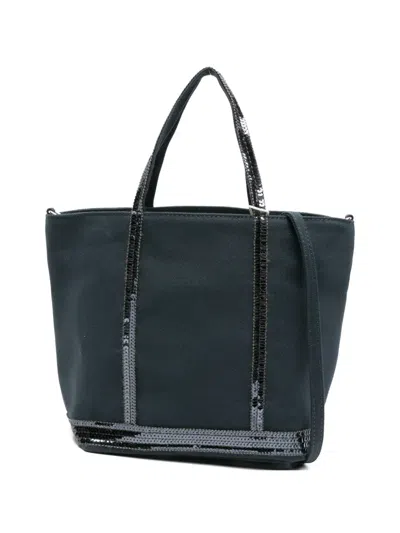 Vanessa Bruno Small Cabas Sequin-embellished Tote Bag In Black