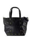Vanessa Bruno Small Eyelet-detail Tote Bag In Black