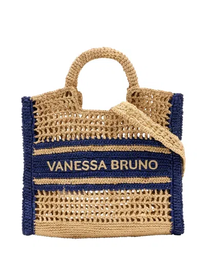 Vanessa Bruno Small Panier Raffia Tote Bag In Multi