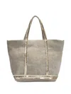 Vanessa Bruno Small Sequin-trimmed Linen Tote Bag