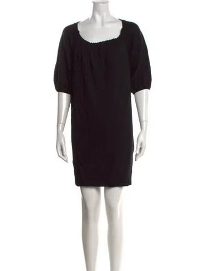Pre-owned Vanessa Bruno Square Neckline Mini Dress In Black