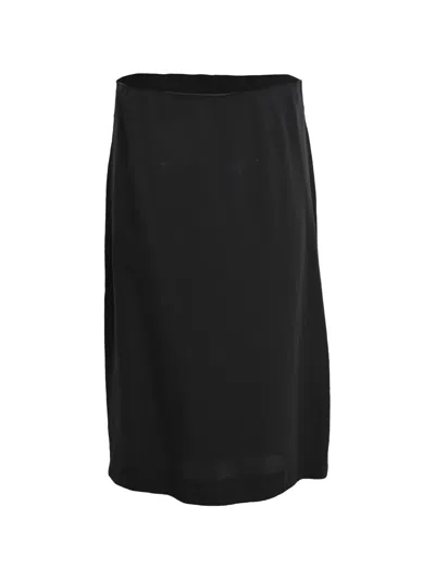 Pre-owned Vanessa Bruno Straight Midi Skirt In Black
