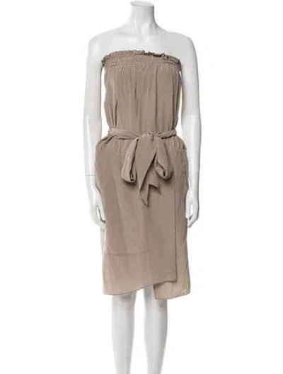 Pre-owned Vanessa Bruno Strapless Mini Dress In Purple