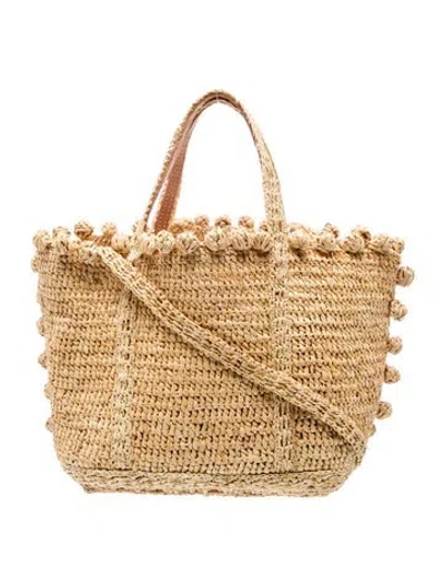 Pre-owned Vanessa Bruno Straw Top Handle Bag In Neutral